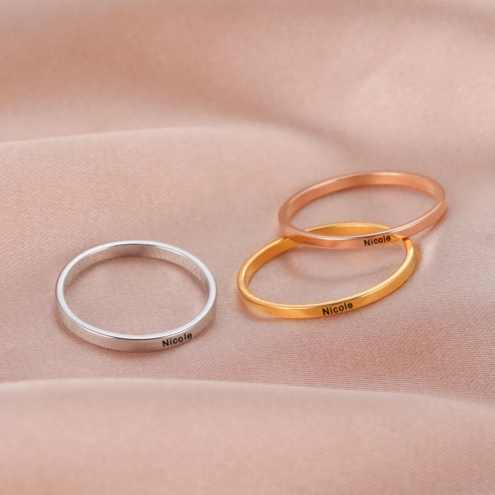 Custom Name Rings【2mm】