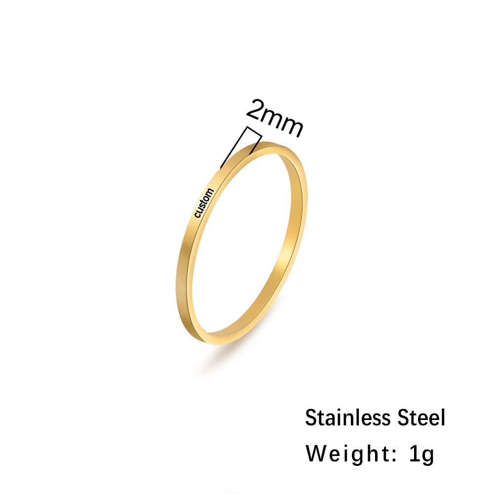 Custom Name Rings【2mm】