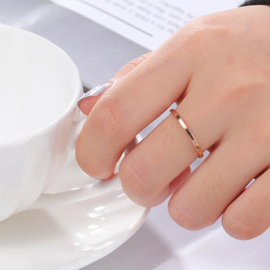 Custom Name Rings【2mm】