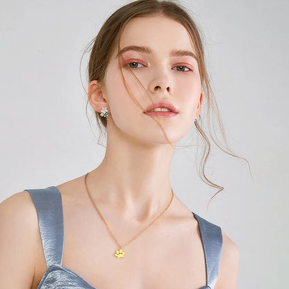 Multiple Paw Charms Necklace