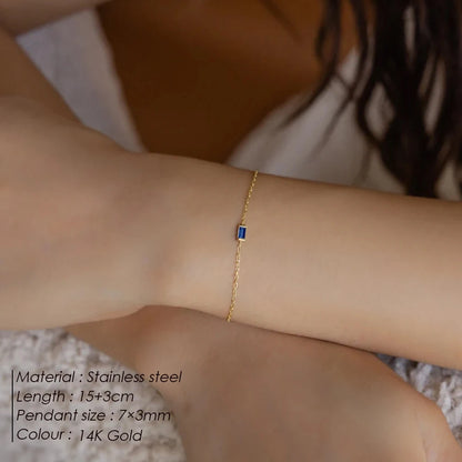 Square Birthstone Bracelet