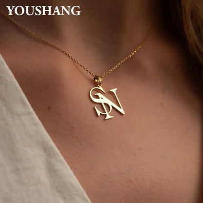 Couple's Initials Necklace