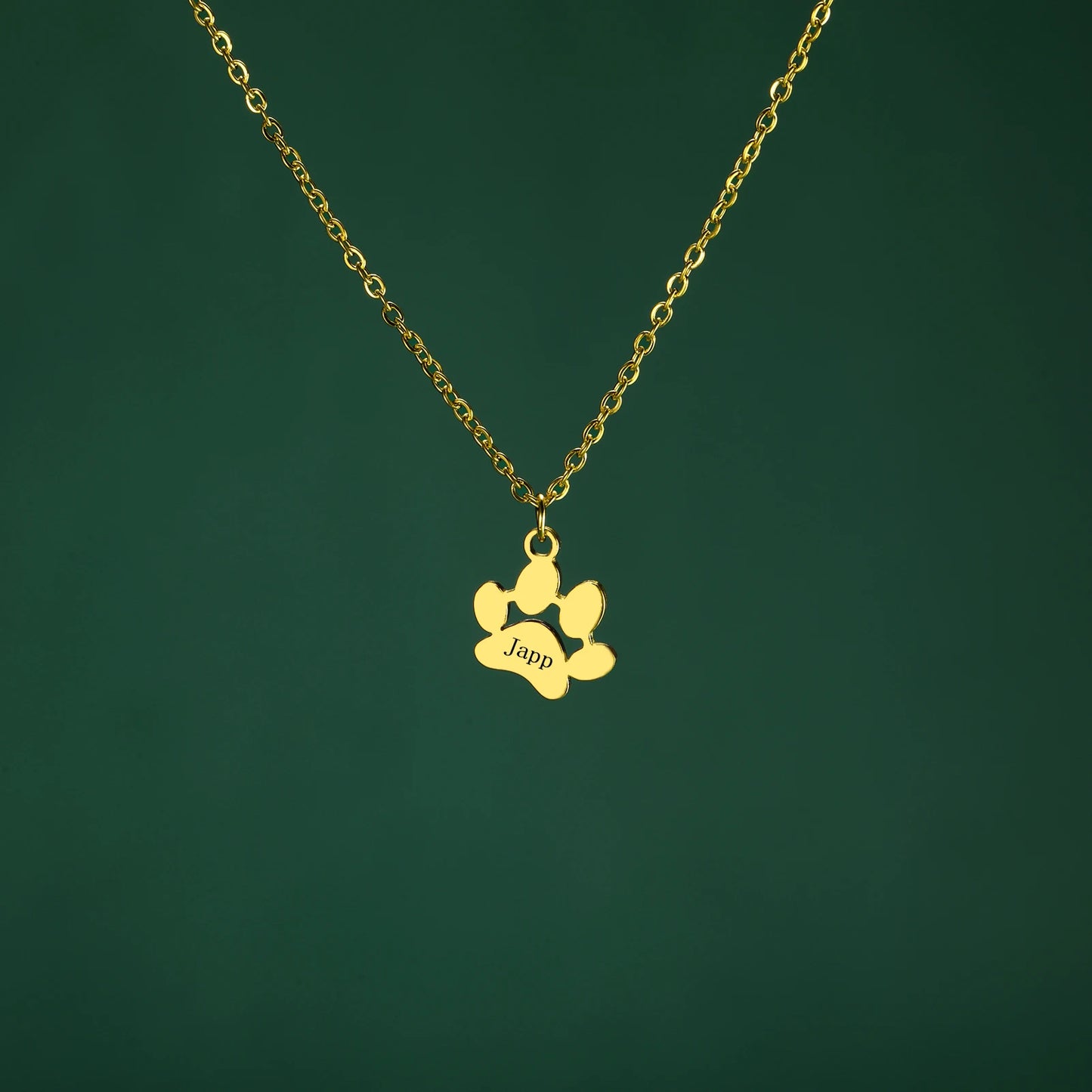 Multiple Paw Charms Necklace